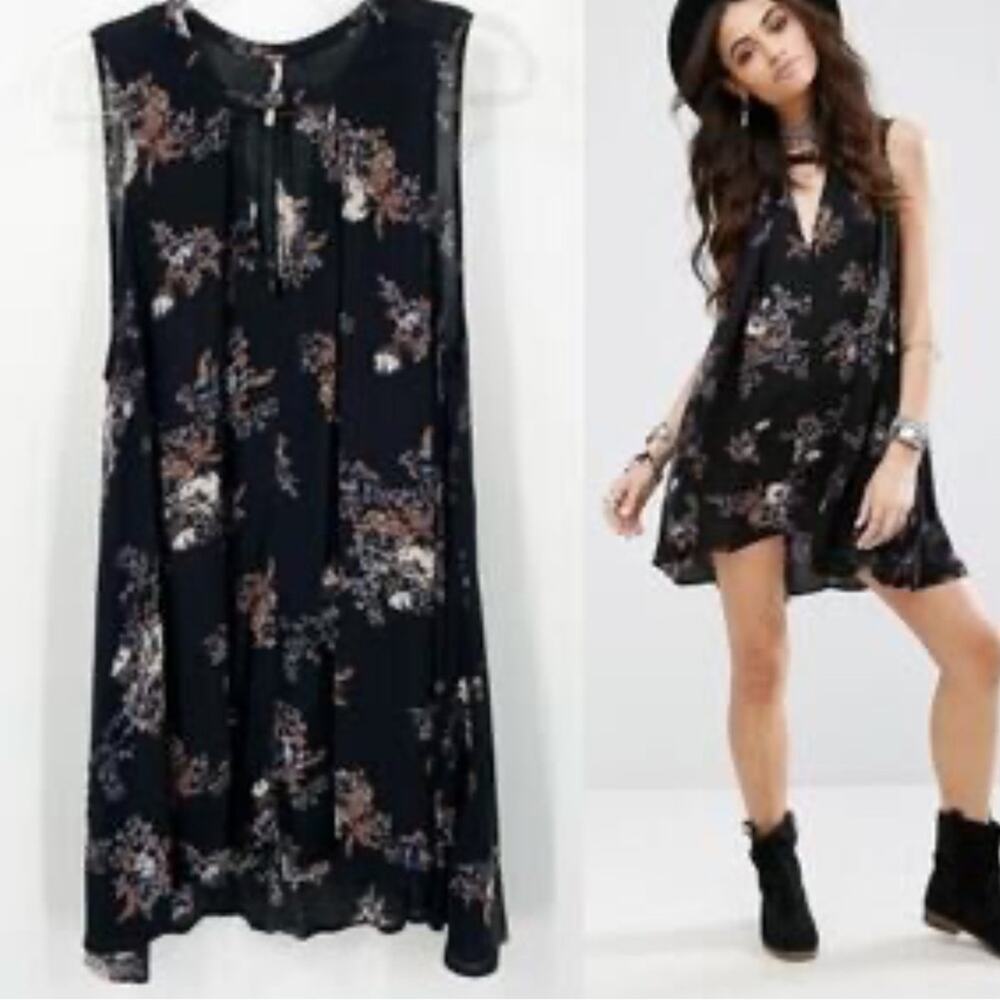Free People Sleeveless Floral Tunic
